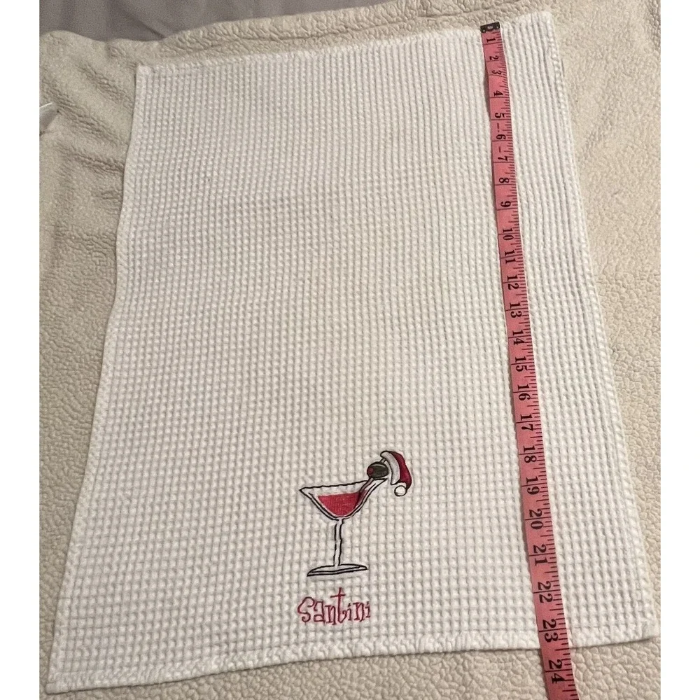 C & F Enterprises Santani‎ And Skating Raindeer Waffle Cotton Dish Towels Read